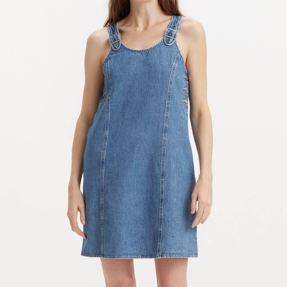 Levi’s Blue Denim Aly Jumper Dress sz XL